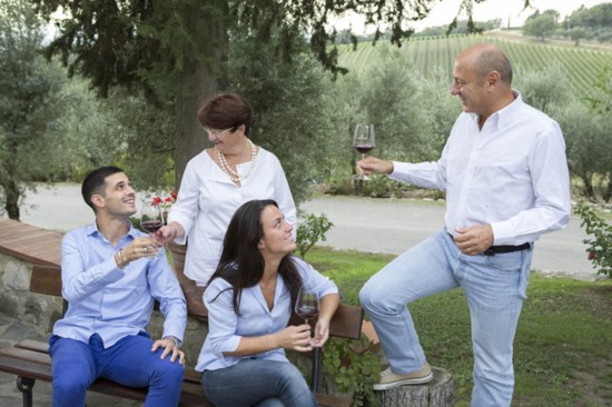 Sergio Zingarelli, president of Rocca delle Macìe. with his family in Italy.