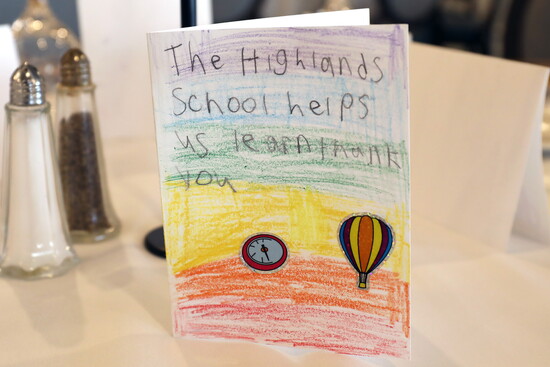 Student artwork featured at the banquet at Highlands School's Big Event fundraiser. Photo Credit: MidAtlantic Photographic LLC