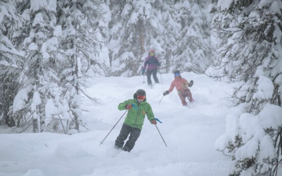 Lost Trail Ski Area skiing in the storm