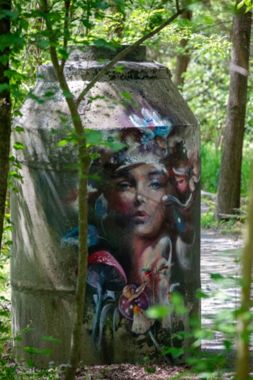 . Art of Nature 2024 – mural by Diana Toma on the Blueway Trail