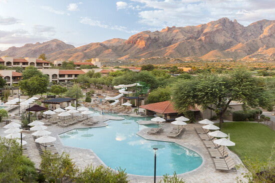 The pool area