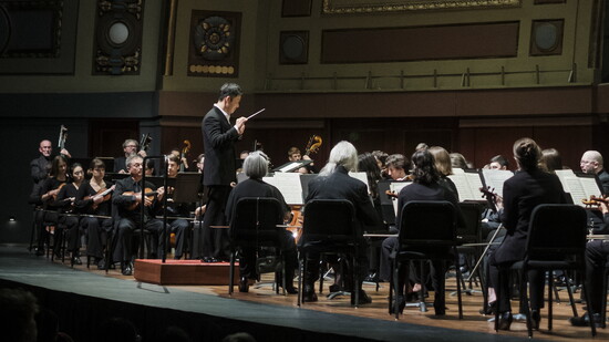 Earl Lee conducting the A2SO at Hill Auditorium