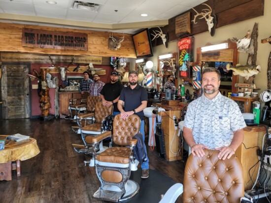 The cool vibe at The Lodge Barbershop.