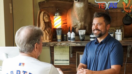 The unique furnishings and great conversation are just two of the reasons men enjoy visiting The Lodge.