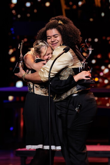 2025 Georgia High School Musical Theatre Award winners Kinsley Stephens and Hayden Poe, both of Dalton High School (Photo by Ben Rose)