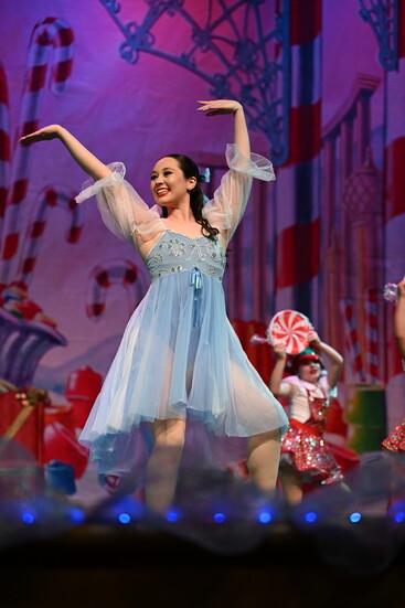Abby Hogan as Clara in Mason Dance Center's The Nutcracker-All Jazzed Up! Photo by Bobbi Wyatt. 