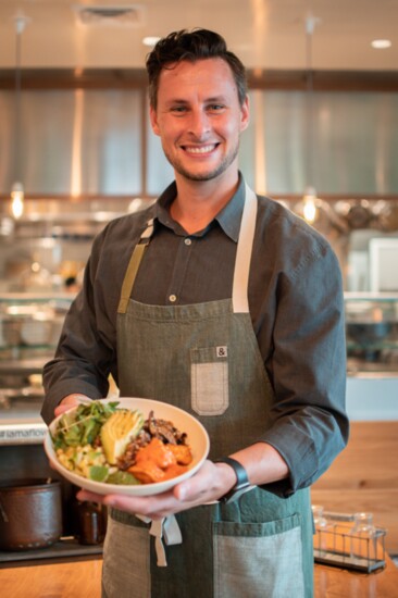 Chef Zach with "Mother Earth Dish"