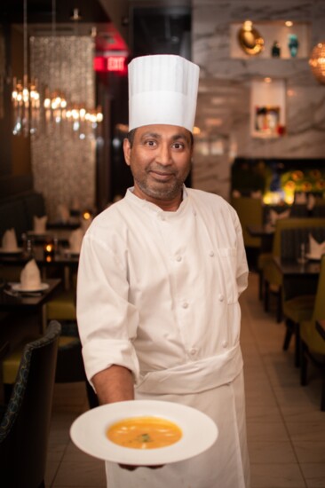 Chef Mohammad Zamin with Yellow Crab Curry Soup