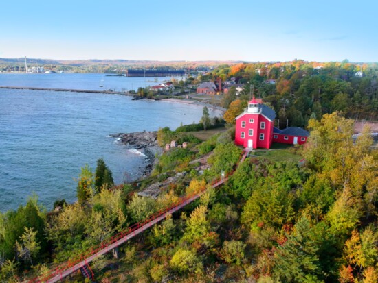 The historic Marquette Harbor Lighthouse. Photo by Snehit Photo.