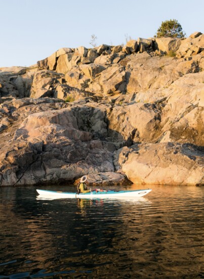 Kayaking Presque Isle. Photo by Liam Kaiser. 