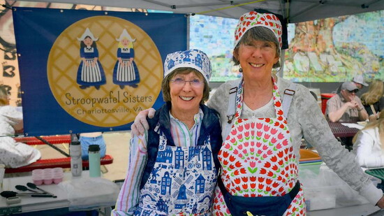 The sisters at their stand. Photo courtesy of Stroopwafel Sisters.