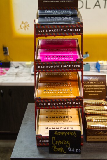 Hammond's Chocolate Bars are one of the gourmet treats found at Honeysuckle Chocolate & Candy.