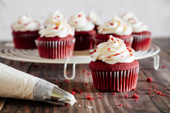 Red Velvet Cupcakes with Creamy Vanilla Icing