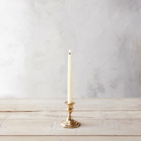 Antiqued Brass Candlestick, Low $18.00: terrain