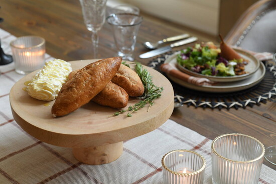 Baguettes with garlic herb butter
