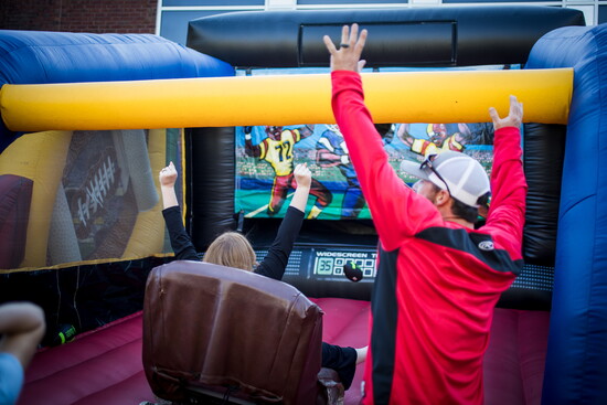 You can watch the game or play the game at 'A Taste of Chamblee.' 