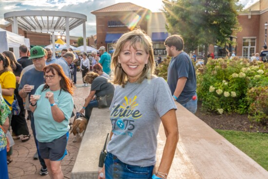 Eileen Minton is enjoying the mild evening during the 2024 Taste of Hendersonville.