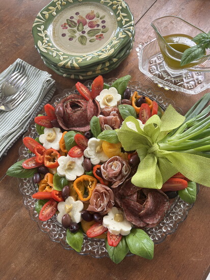 Antipasto Salad With Basil Honey Mustard Vinaigrette 