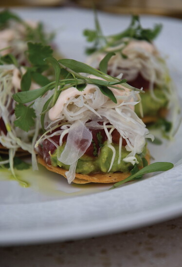 Ahi tuna tostada.