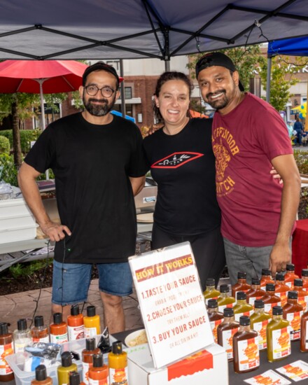 The My Sauce Lab team showcased their variety of hot and spicy sauces.