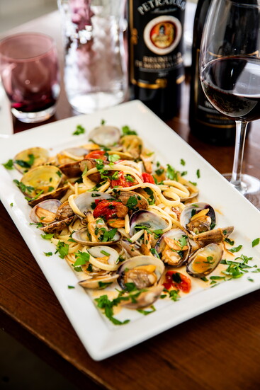 Linguine with clams at Trattoria da Vittorio