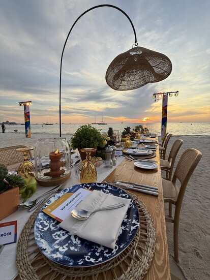 Fruit dessert course at Infini