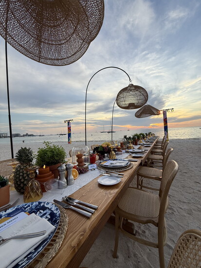 Private Dinner at Ritz-Carlton Aruba. Fruit dessert course at Infini.