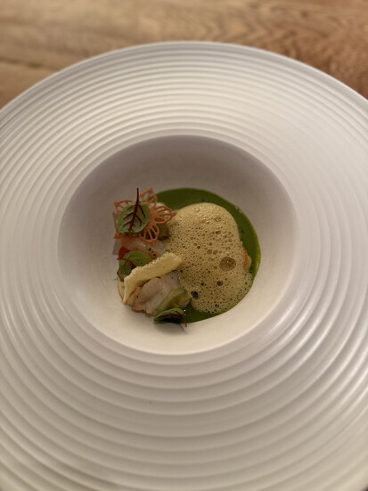 Scallop course at Infini Chef's Table