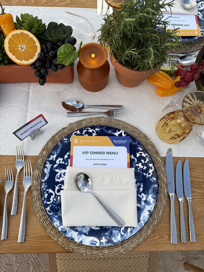 Table Setting Private Dinner Ritz Carlton Aruba