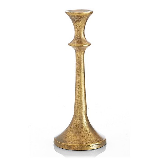 Crate & Barrel Emmett Antique Brass Taper Candle Holder  $22