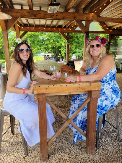 Schram Vineyards. Guests also have the opportunity to opt for the VIP upgrade of additional wines or a souvenir wine glass at each winery.
