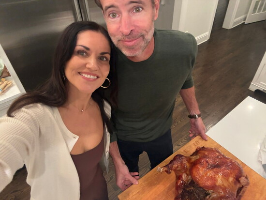 Scott and Marika in the kitchen.