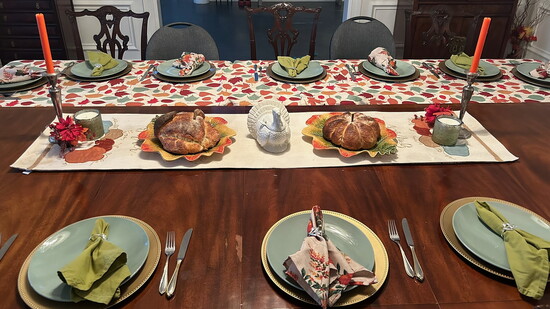 The Foleys Thanksgiving table.