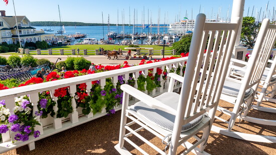 The view from the Island House Hotel porch.