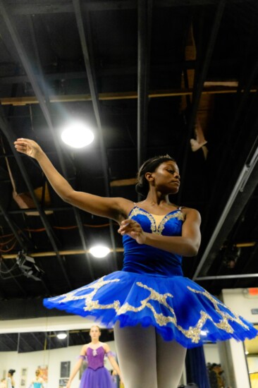 Chi Chi Anyanike as the Sugar Plum Fairy during rehearsal 