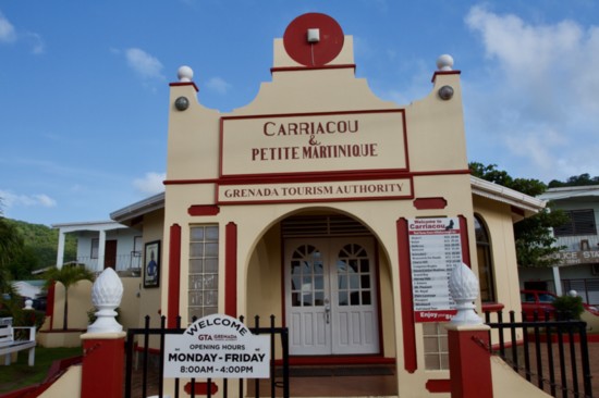 The welcome center as visitors arrive on Carriacou via the ferry.