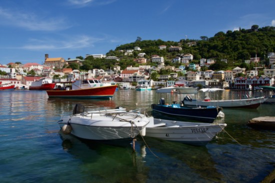 The ferry to Carriacou departs from the colorful port of St. George Grenada.