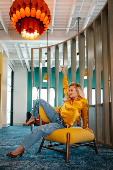 Top & Jeans: L’Agence; Shoes: Sarah Flint