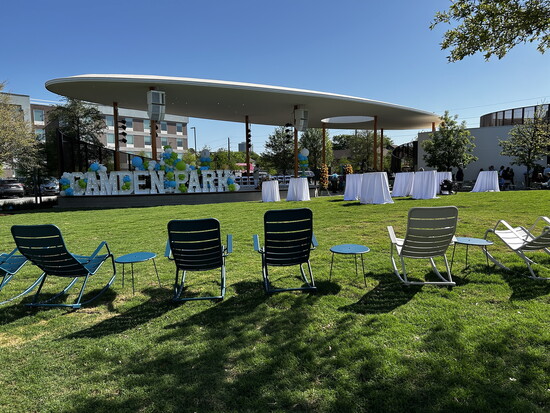 Architect Stephanie Millet was part of the team that created the recently - opened Camden Park in Houston ’ s Westchase District. Photo by Stephanie Millet