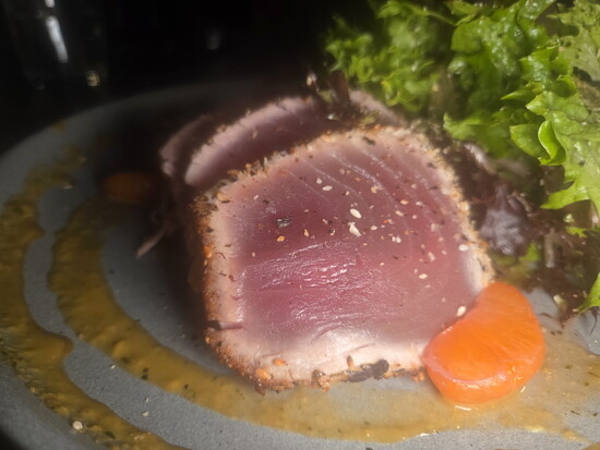 Seared ahi tuna at The Wine Kitchen on the Creek. Photo Credit: Jennifer Waldera