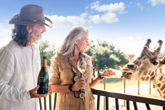 Seasons, the event venue at The Preserve, offers guests a setting where Hill Country views and wildlife encounters are part of the experience.