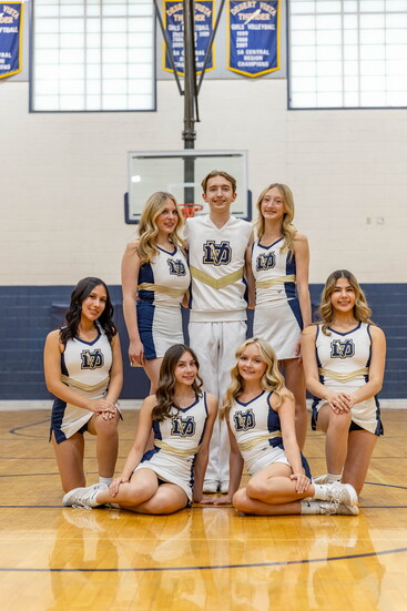 Members of the Desert Vista High School JV cheer team.