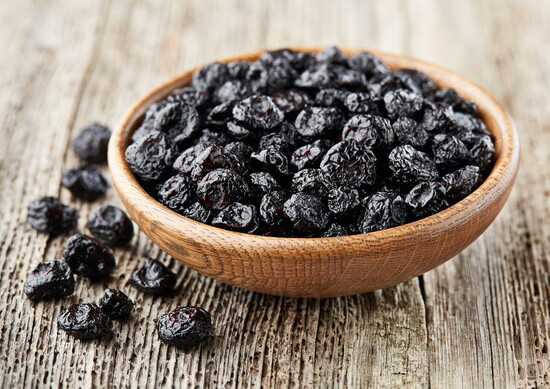 Dried blueberries.