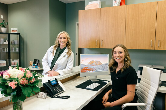 Dr. Goecks and Cassidy Wheeler, Clinical Patient Specialist. 