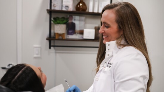 Dr. Morgan Martin gets ready to administer a treatment.