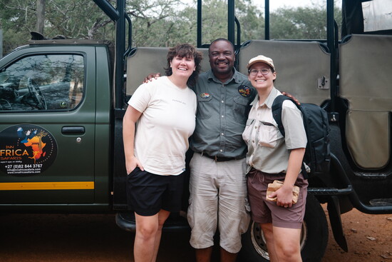 Adeline and Valerie on safari in South Africa