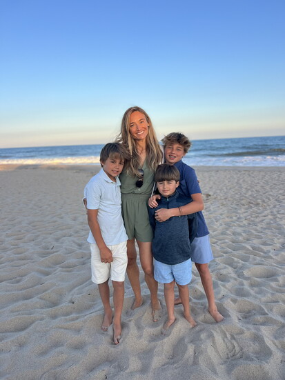 Adrienne with her boys. 