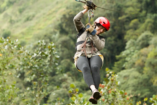 Zoom down the zipline in Volente