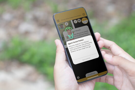 Kids can follow "Agent Forrest Parker" on the new app.