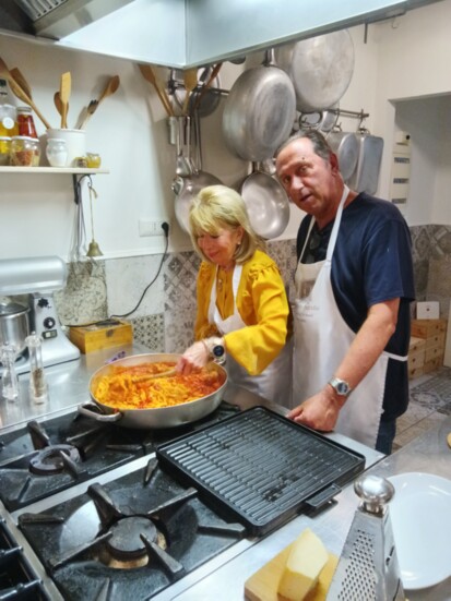 Cooking school in Sorrento--Yum!